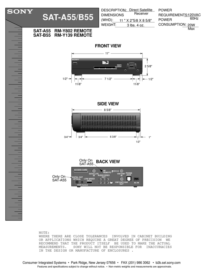Sony SAT-A55 RM-Y802 User guide