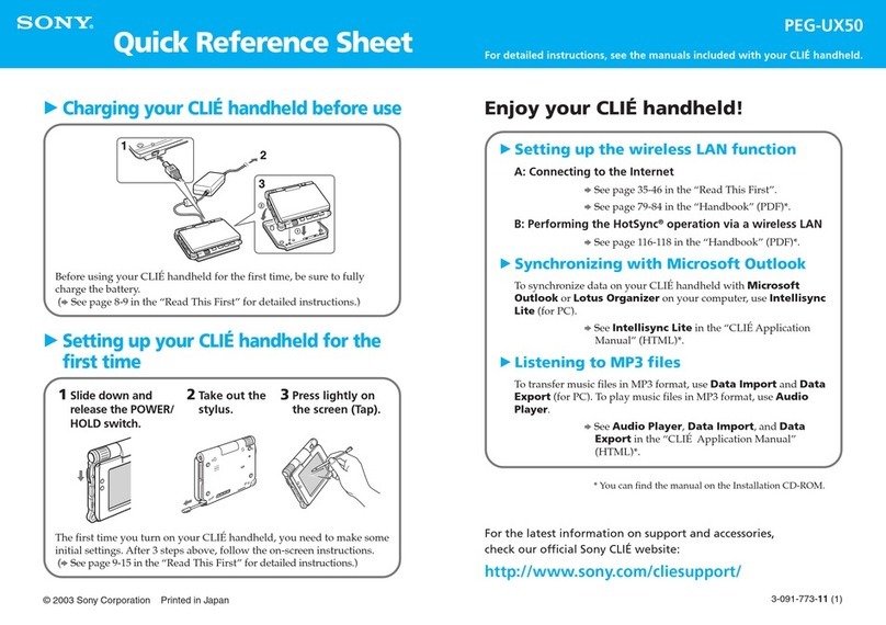 Sony PEG-UX50 - Clie Handheld User manual