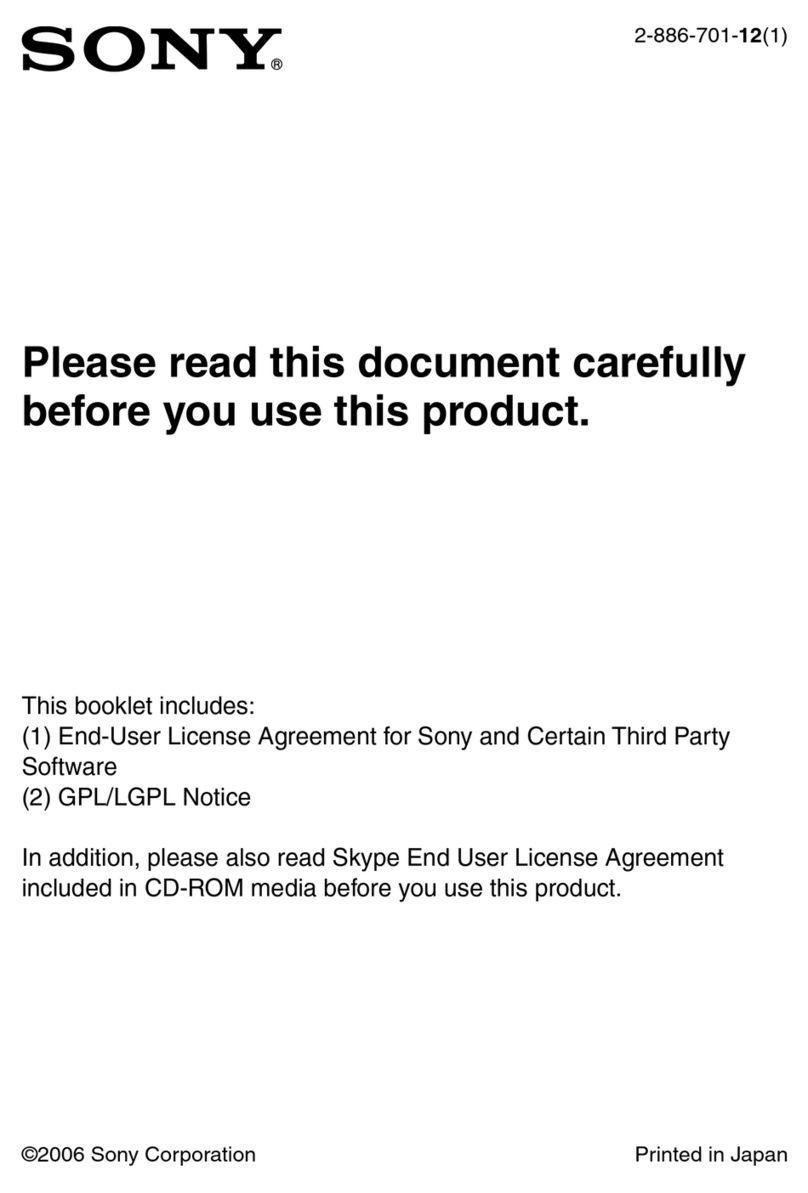 Sony mylo com-1 Installation and operation manual