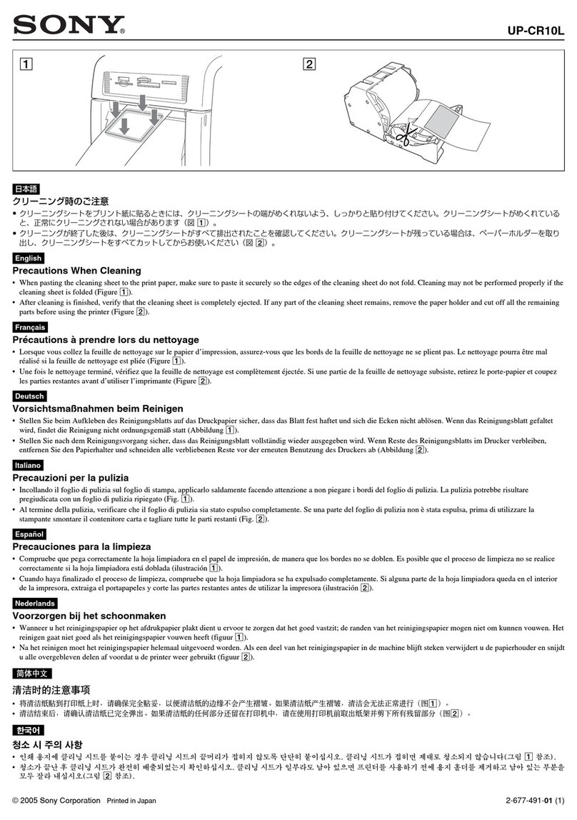 Sony UP-CR10L supplementary guide