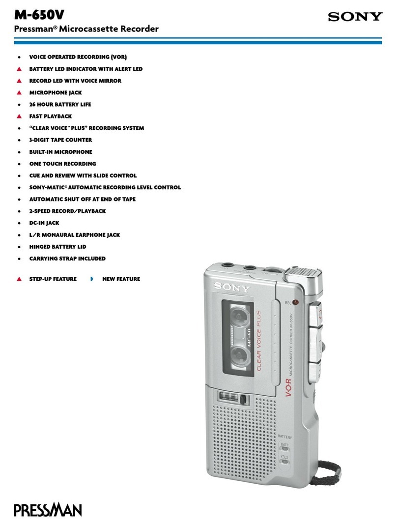Sony Pressman M-650V User manual