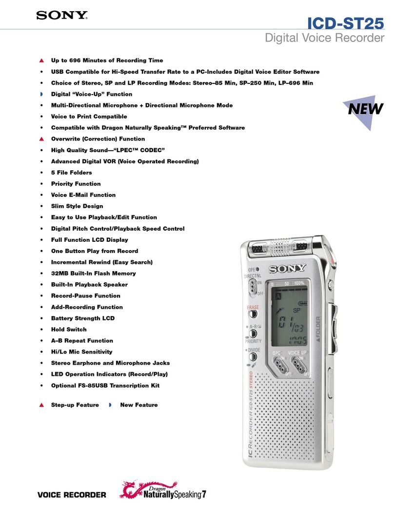 Sony ICD-ST25 Digital Voice Editor 2 User manual
