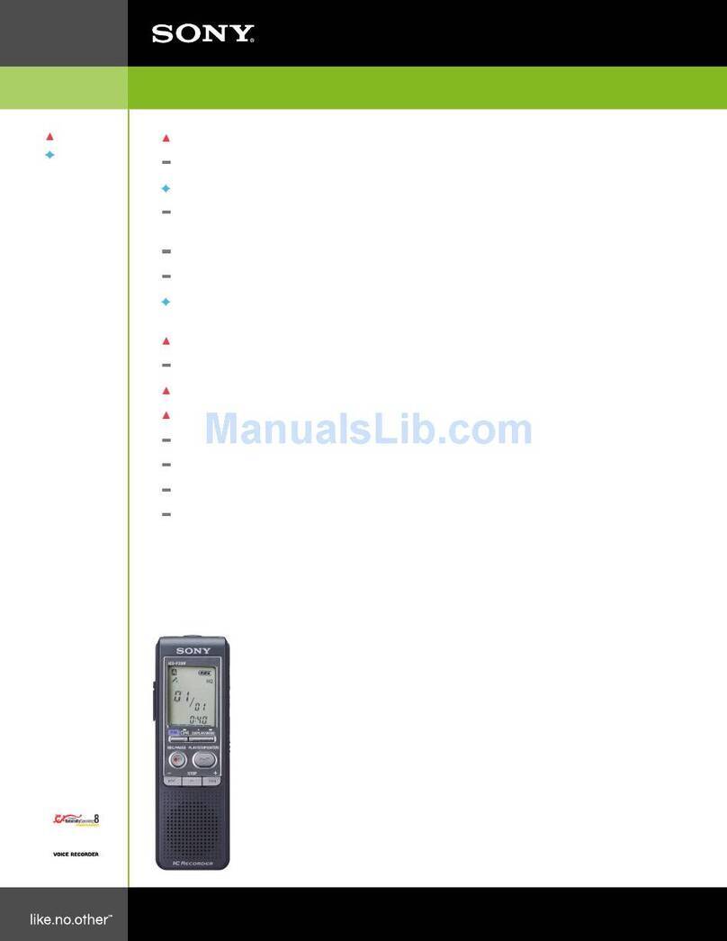 Sony ICD-P330F - Ic Recorder User manual