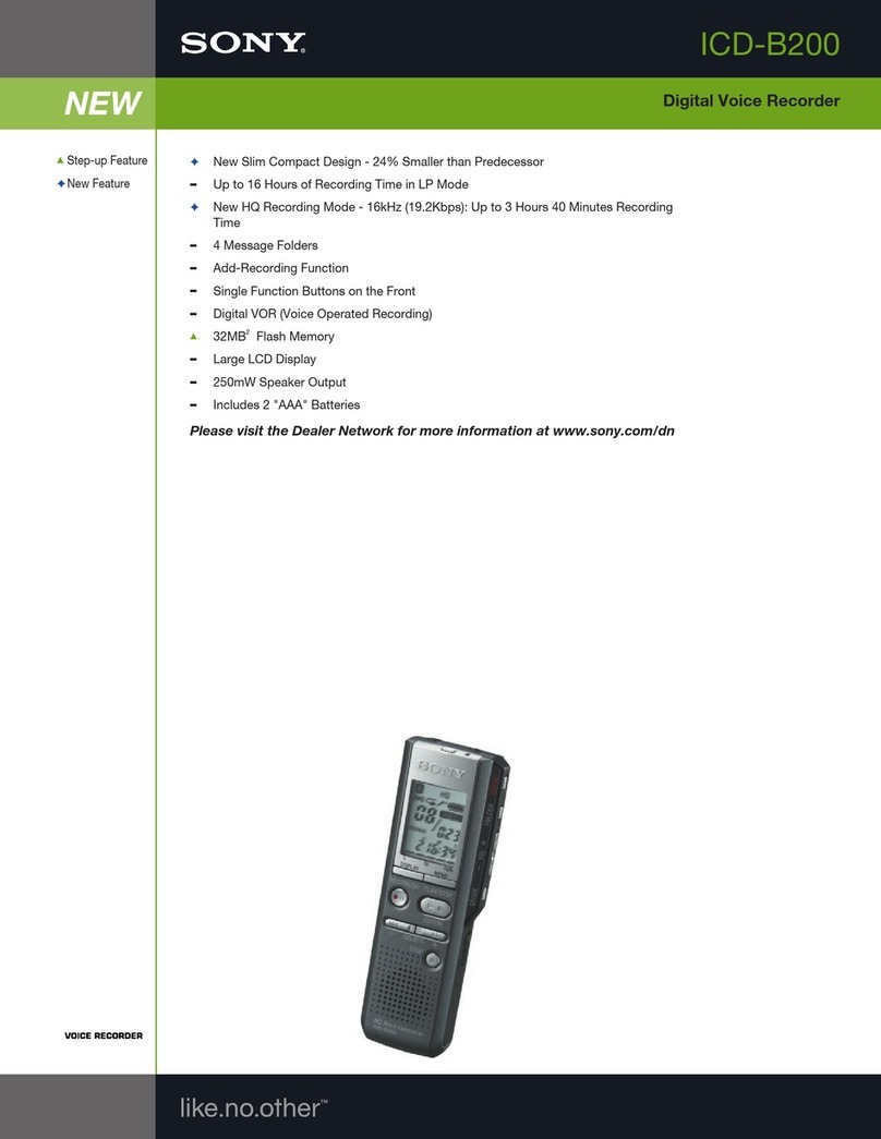 Sony ICD-B200 User manual
