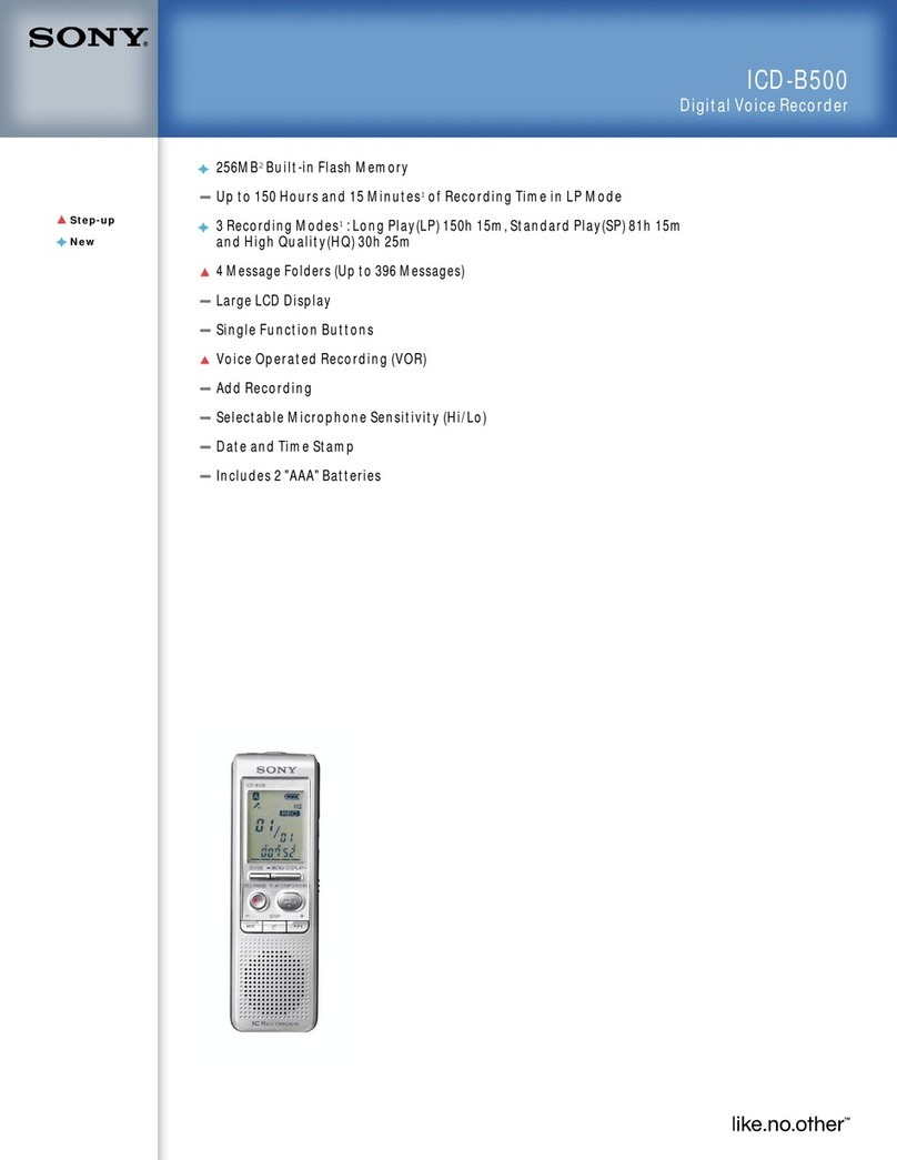 Sony ICD-B500 User manual