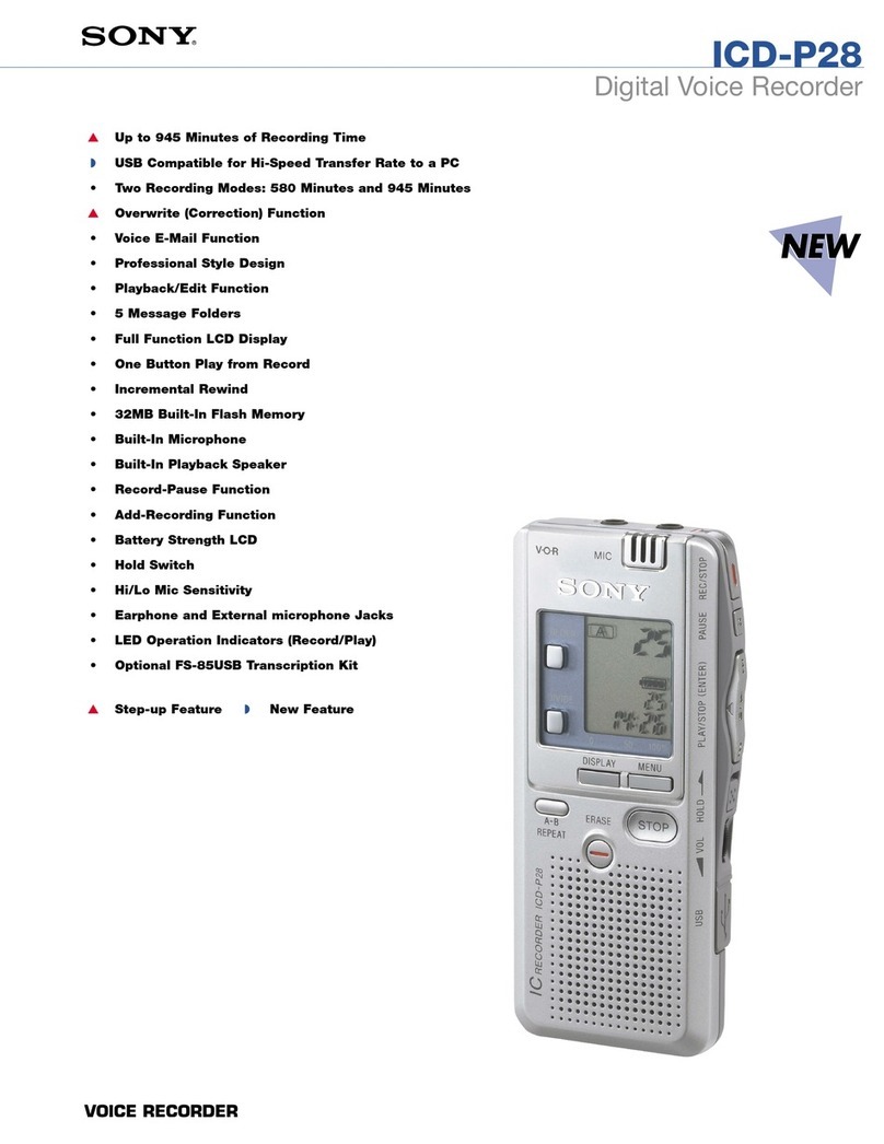 Sony FS-85USB - Foot Control Unit User manual