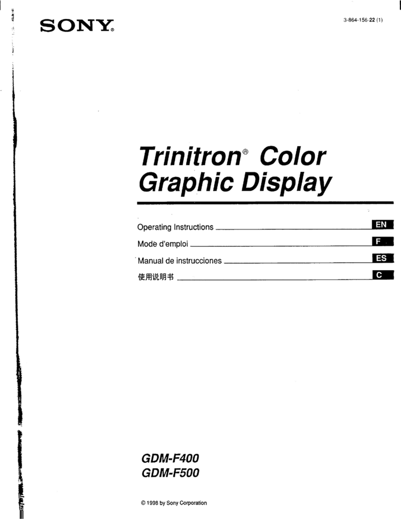 Sony Multiscan GDM-F400 User manual