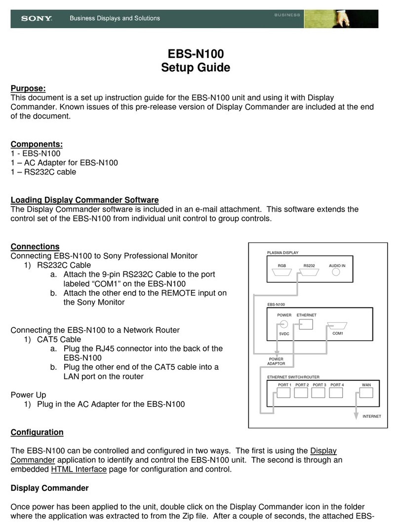 Sony EBS-N100 User manual