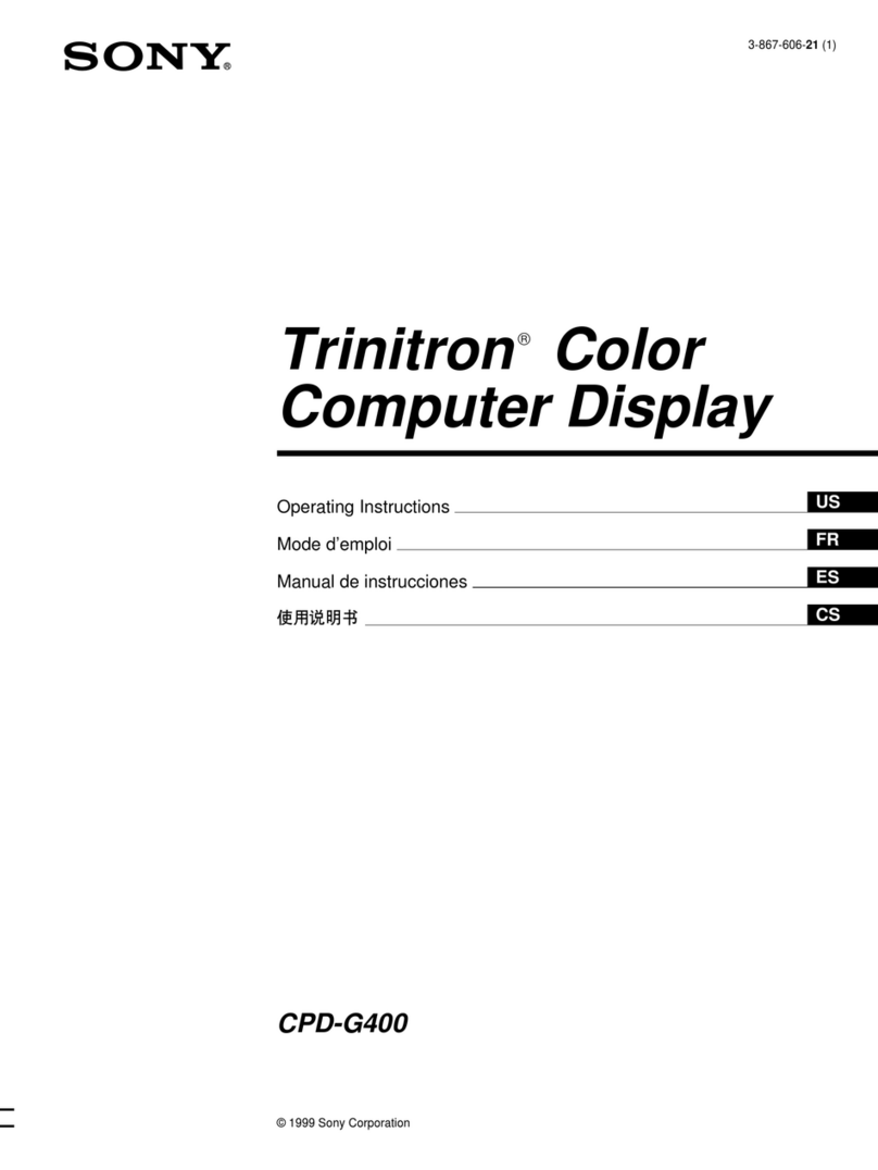 Sony Multiscan CPD-G400 User manual