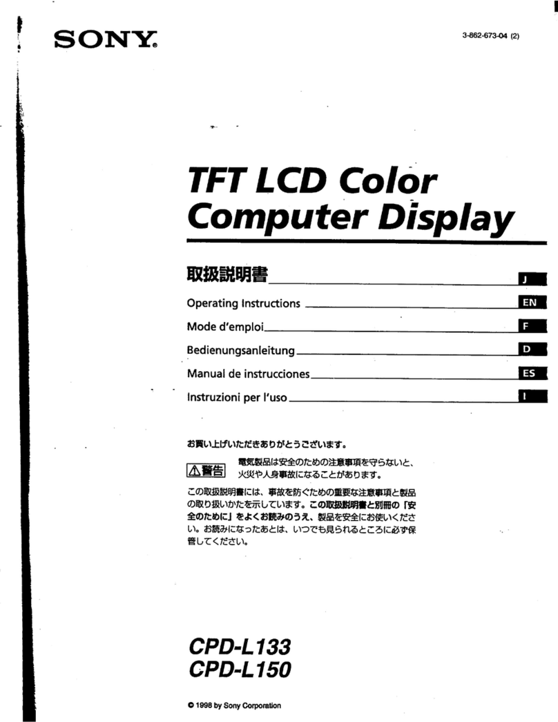 Sony Multiscan CPD-L150 User manual