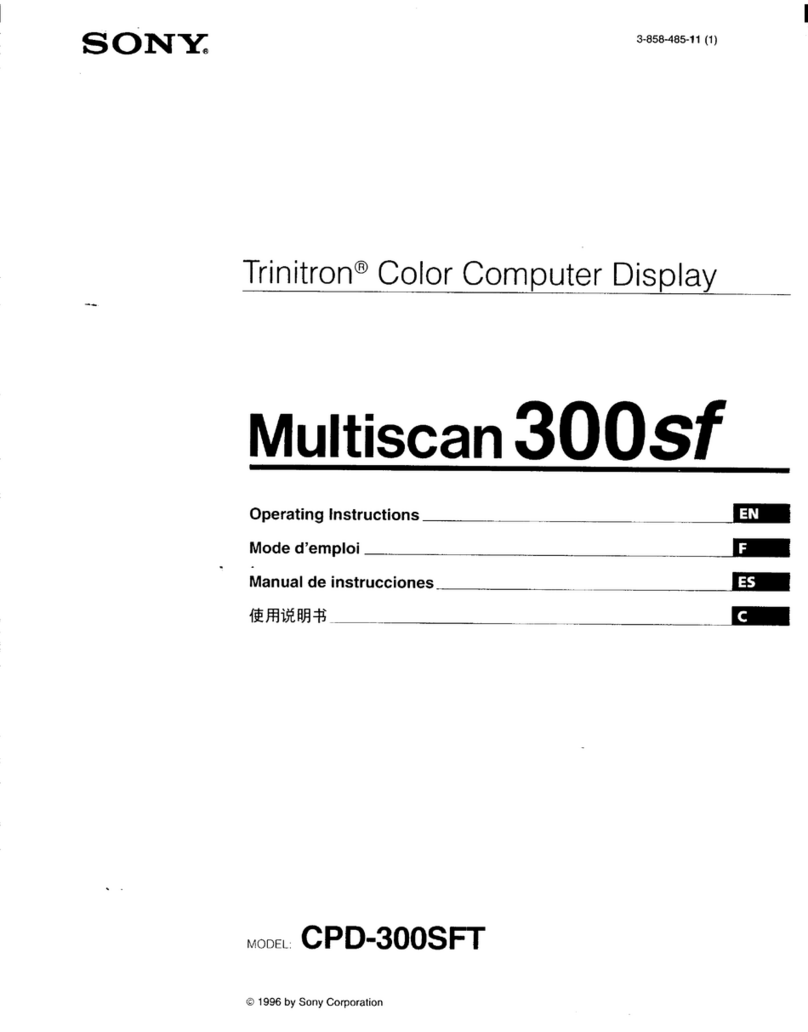 Sony Trinitron CPD-300SF User manual