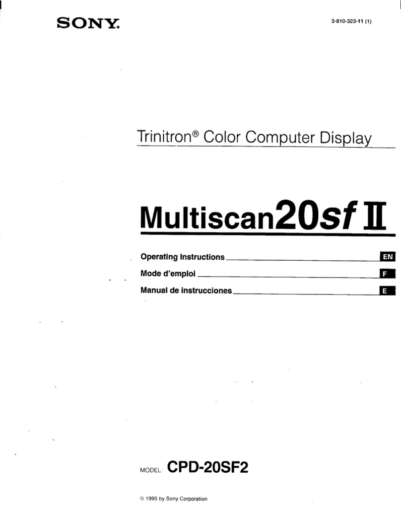 Sony Trinitron CPD-20SF2 User manual