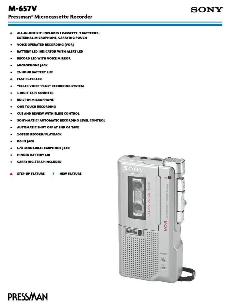 Sony Pressman M-657V User manual