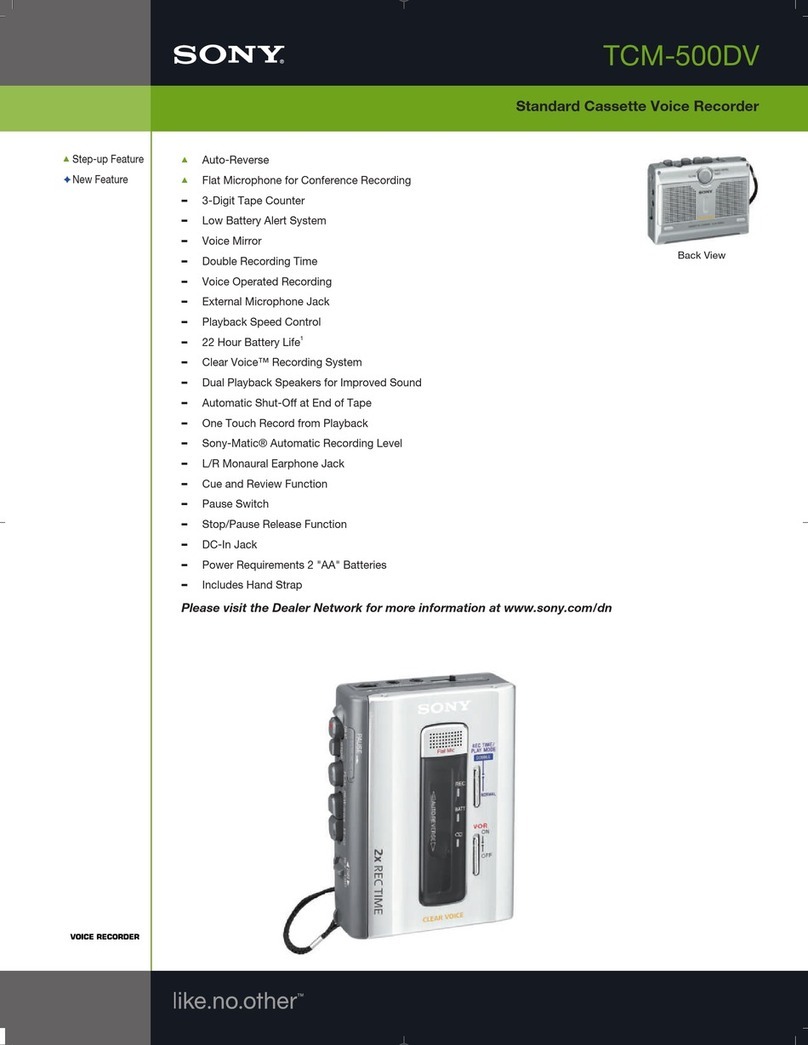 Sony TCM-500DV User manual