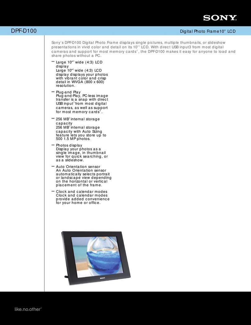 Sony S-Frame DPF-D100 User manual