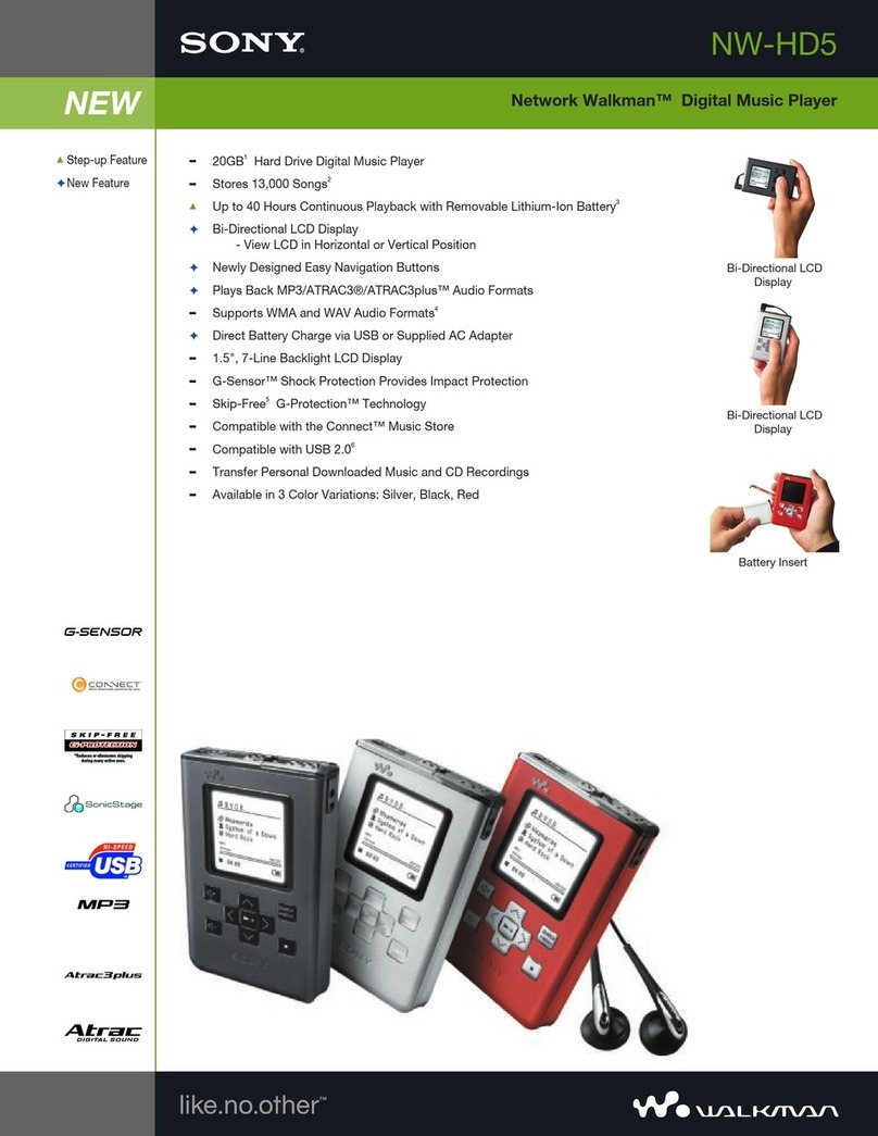 Sony NW-HD5 Operating Instructions (English) User manual
