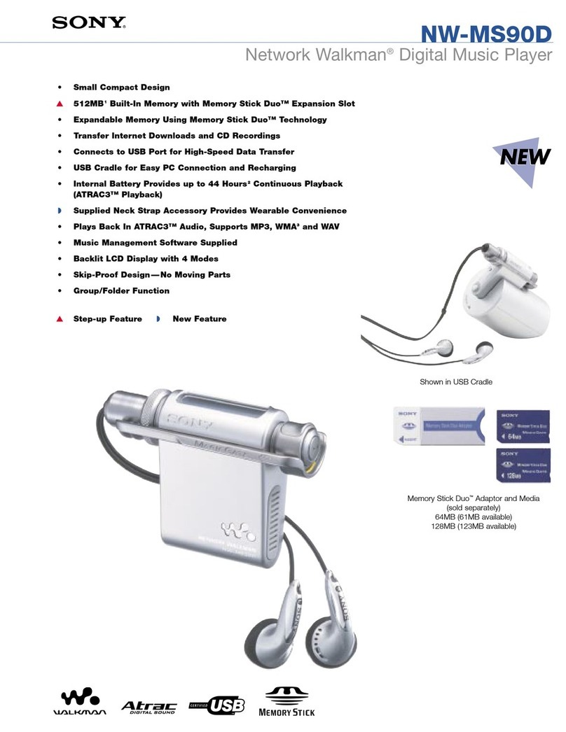 Sony NW-MS90D - Network Walkman User manual