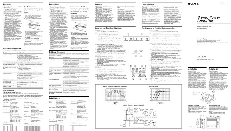 Sony XM-7527 X-Plod User manual