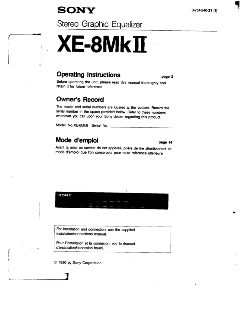 Sony XE-90MKII operating instructions
