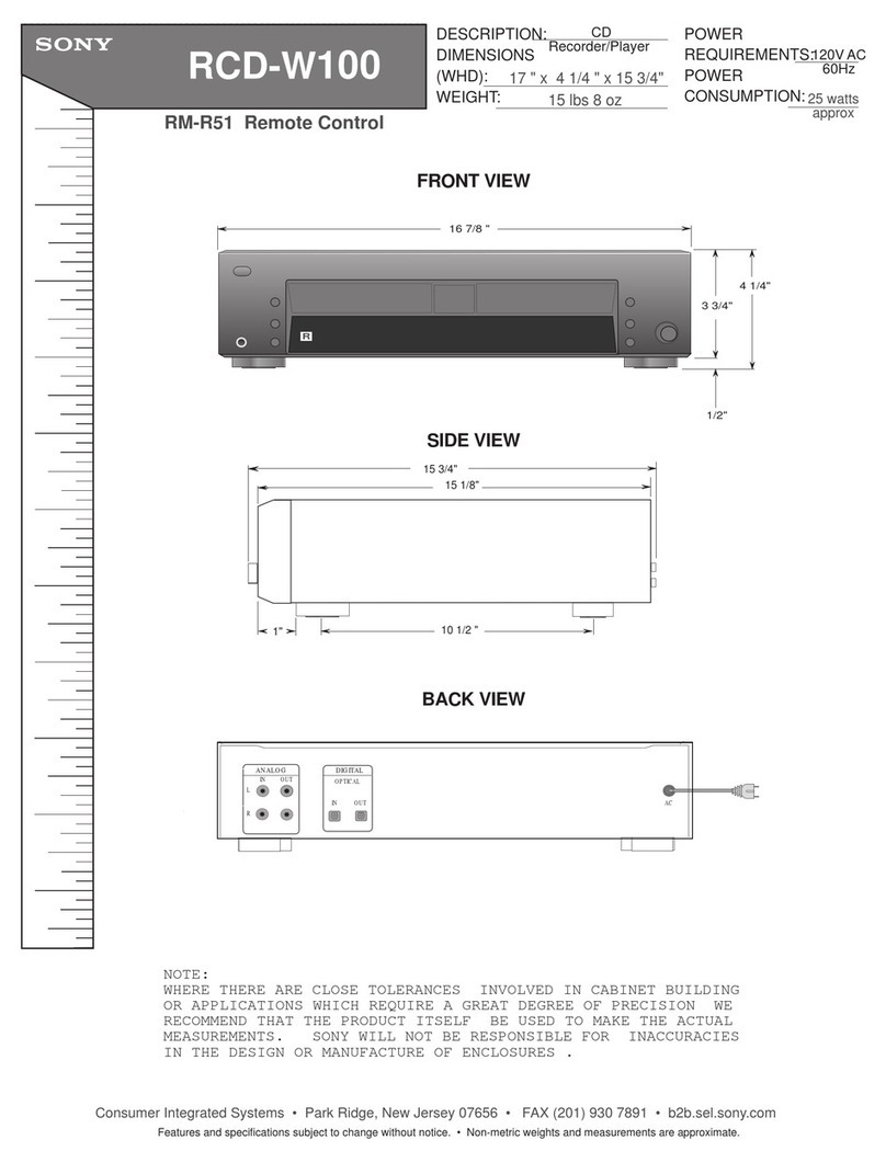 Sony RCD-W100 User guide Sony RCD-W100 User guide