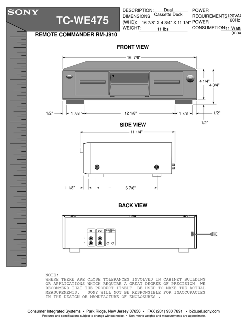 Sony TCW-E475 User guide