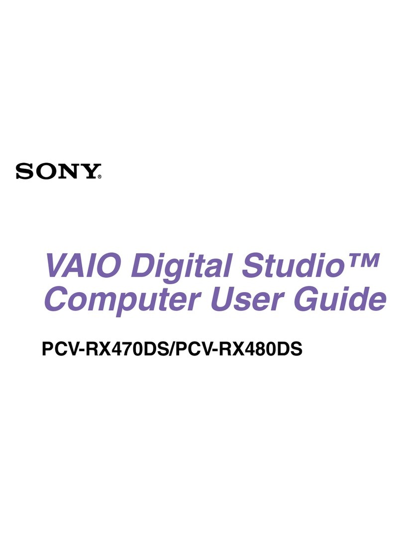 Sony VAIO PCV-RX470DS User manual