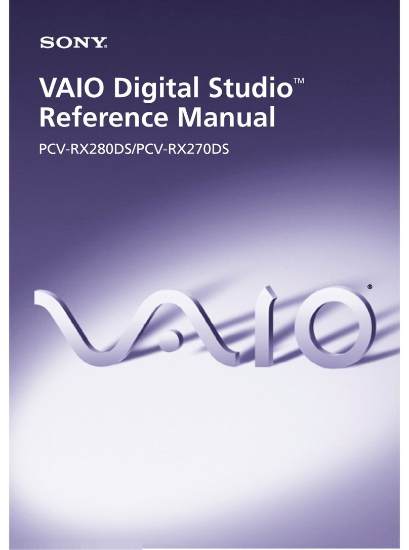 Sony VAIO PCV-RX270DS User manual