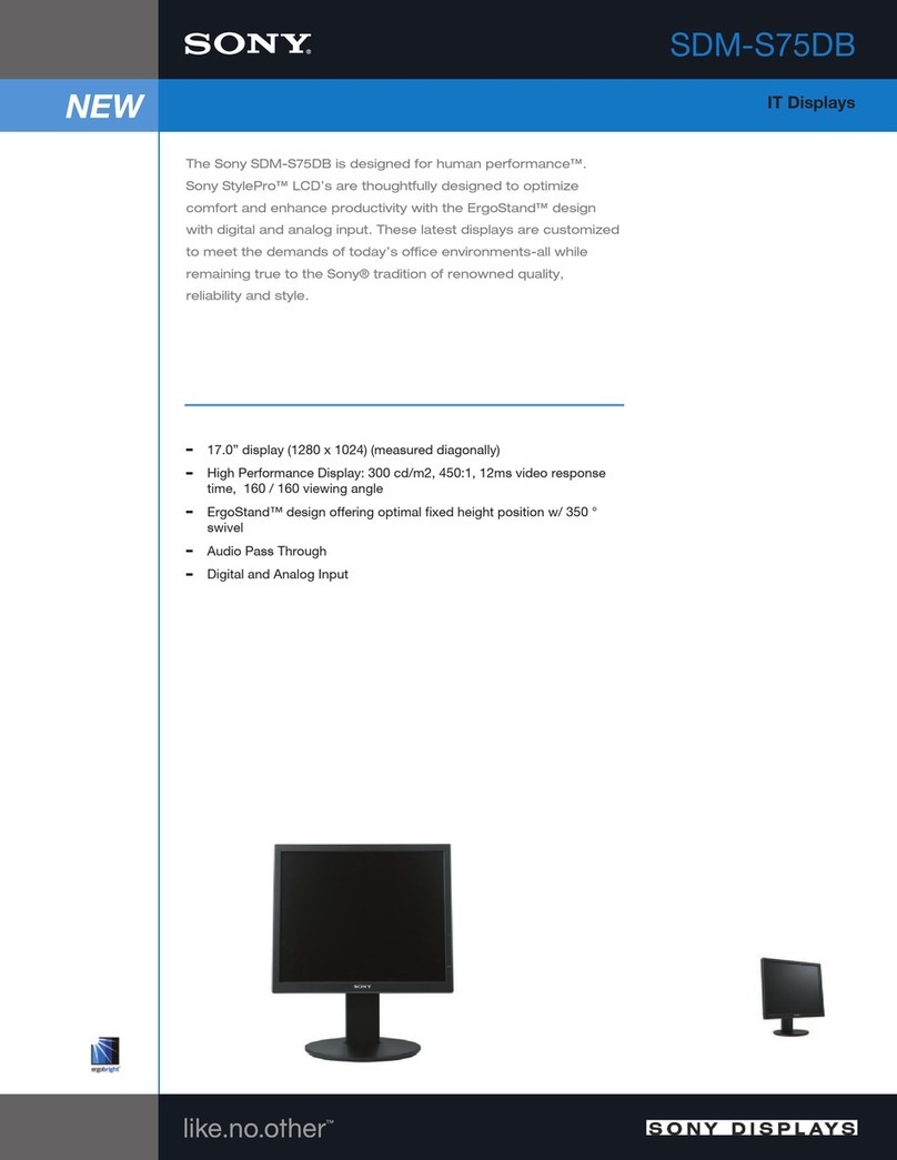 Sony SDM-S75DB User manual