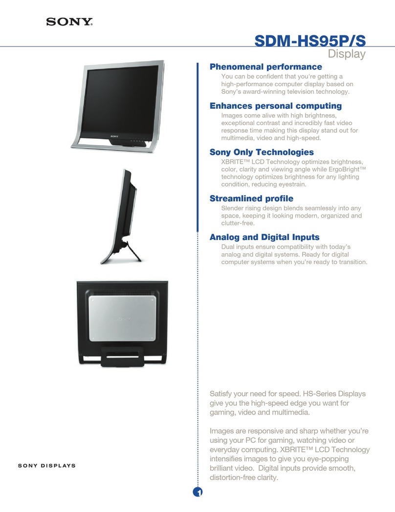 Sony SDM-HS95 - 19" LCD Monitor User manual