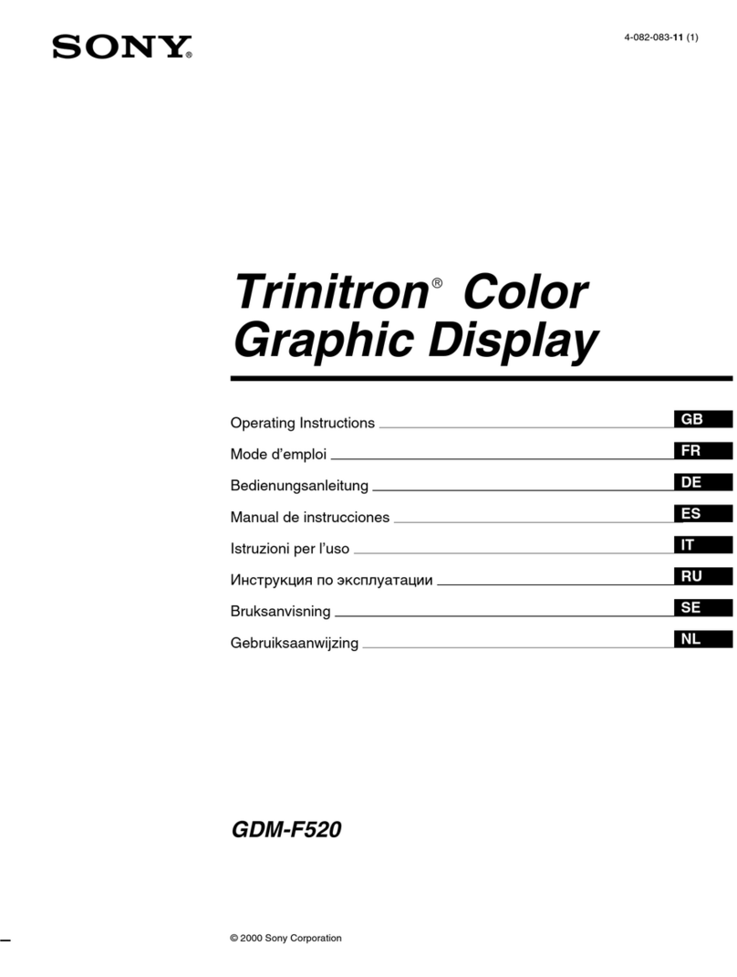 Sony GDM-F520 Trinitron User manual