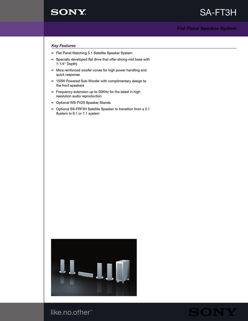 Sony SA-FT3H Specifications