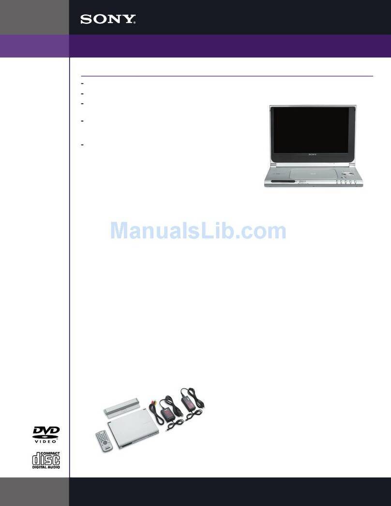 Sony DVP-FX1021 - Portable Dvd Player Specifications