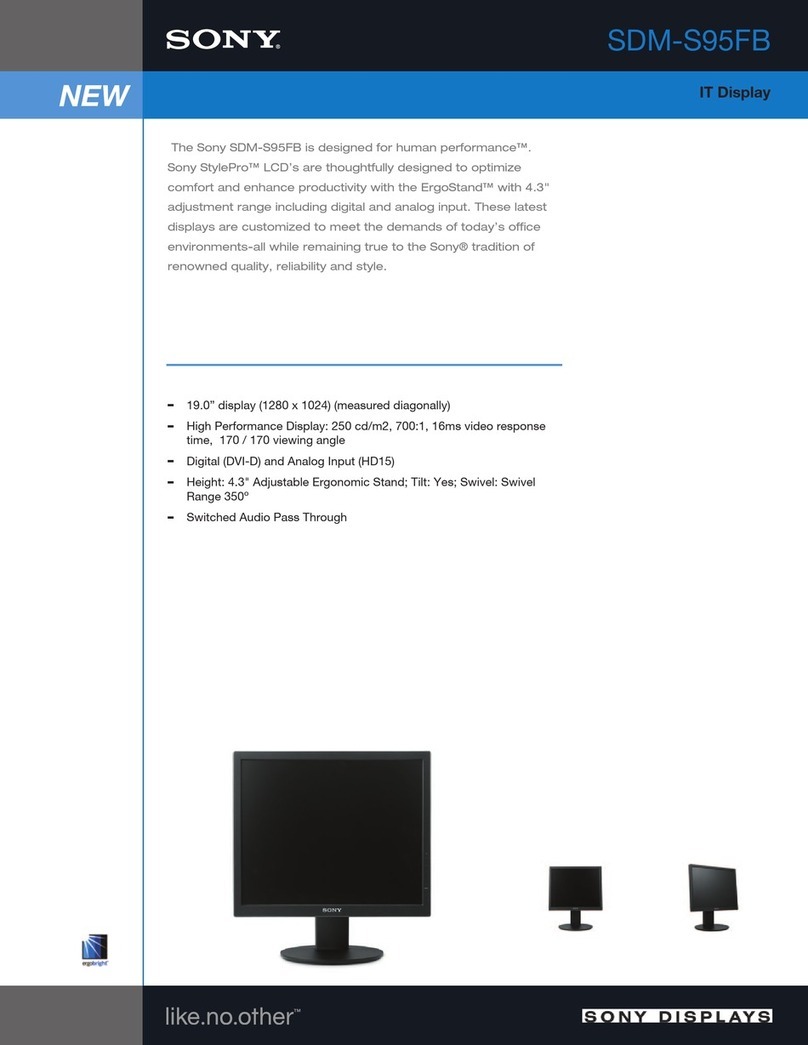 Sony SDM-S95FB User manual