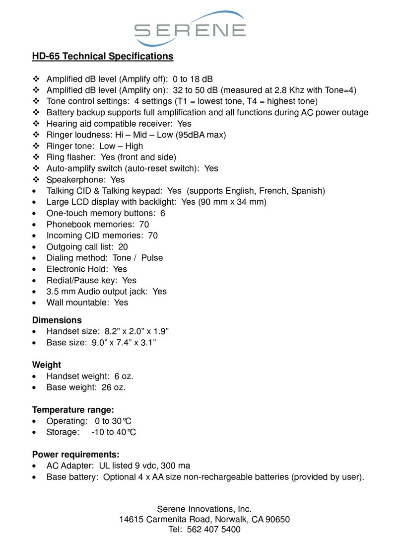 Serene HDPhone HD 65 User manual