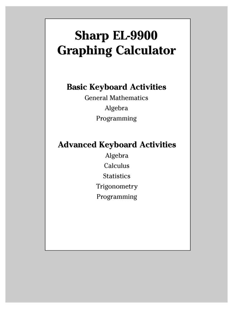 Sharp EL9900C - Graphing Calc With 2 Sided Keypad Lrg 22 CHAR/8 Line Display... User manual