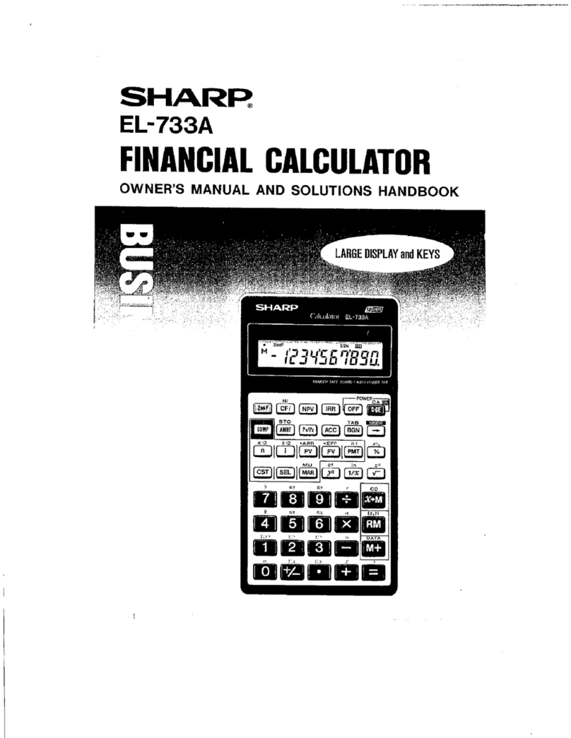 Sharp EL-733A User manual