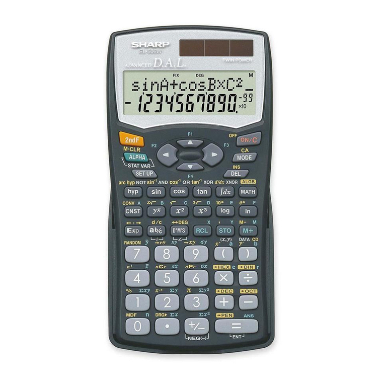 Sharp EL-506W User manual