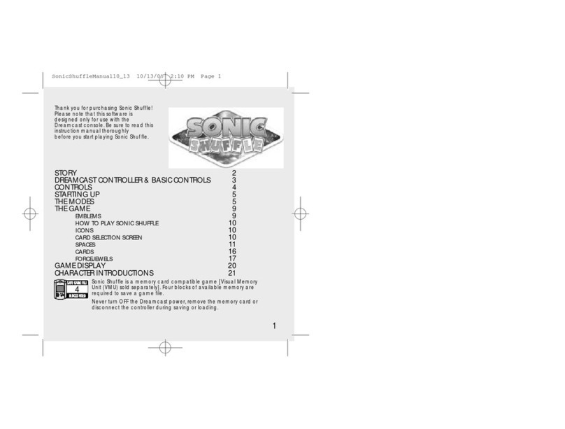 Sega Sonic Shuffle User manual