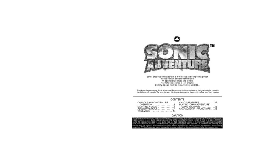 Sega Sonic Adventure instruction manual