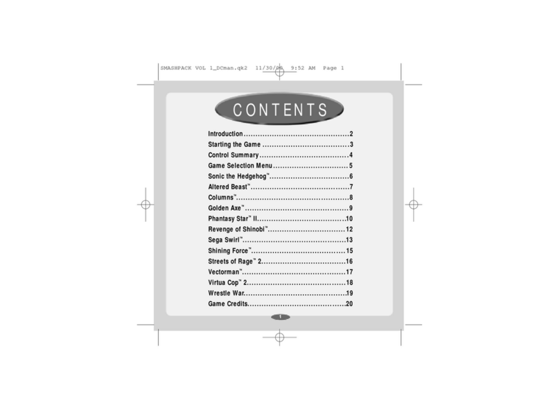 Sega Smash Pack 2 user guide