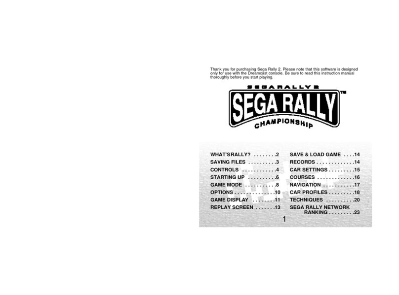 Sega Sega Rally 2 User manual