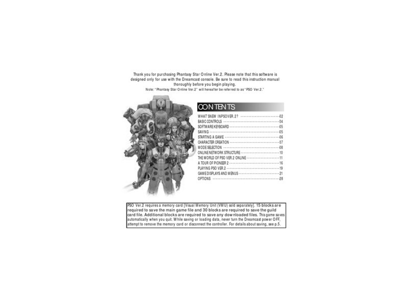 Sega Phantasy Star Online v2 User manual