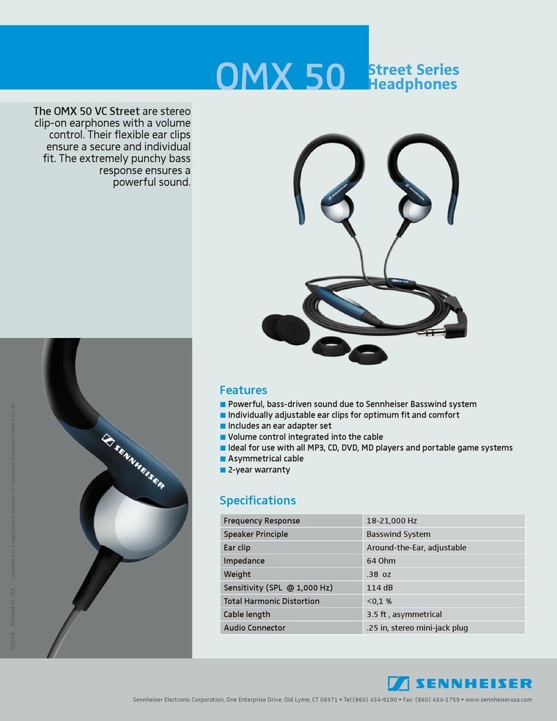 Sennheiser OMX 50 Street Specifications