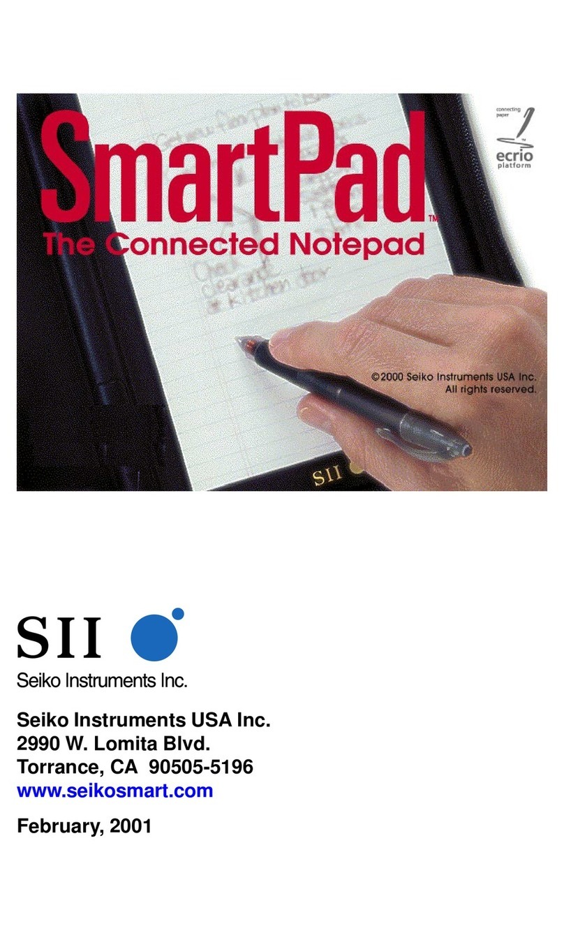 Seiko SP582 User manual