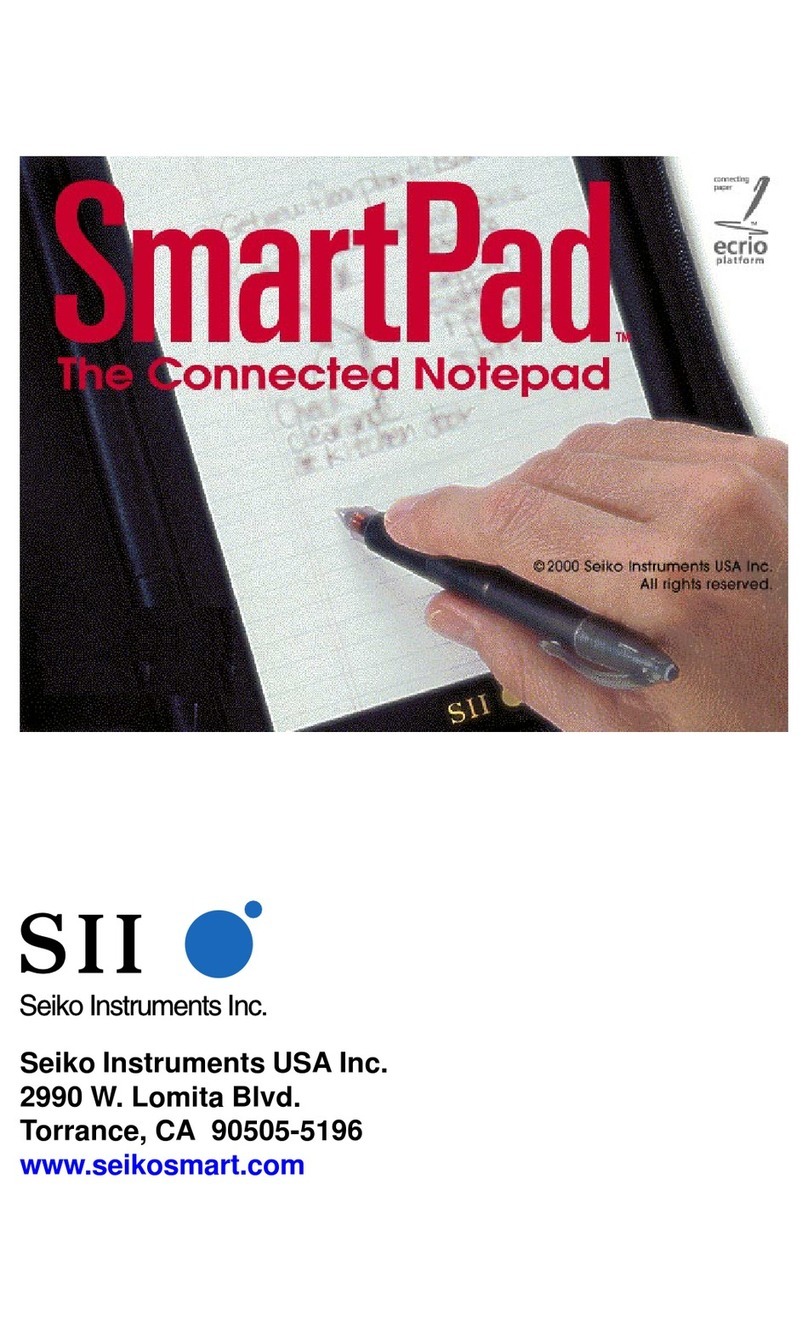 Seiko SmartPad SP580 user guide
