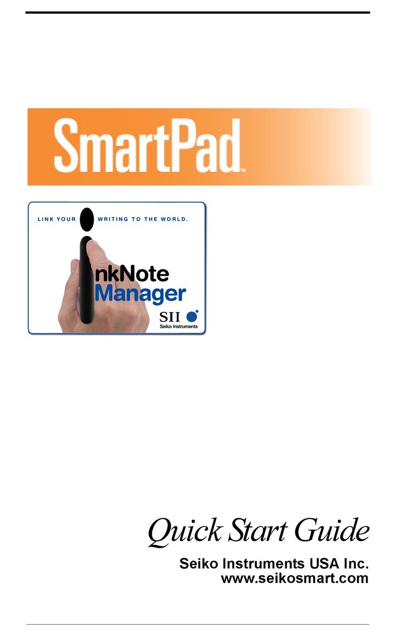 Seiko SmartPad SP580 quick start guide