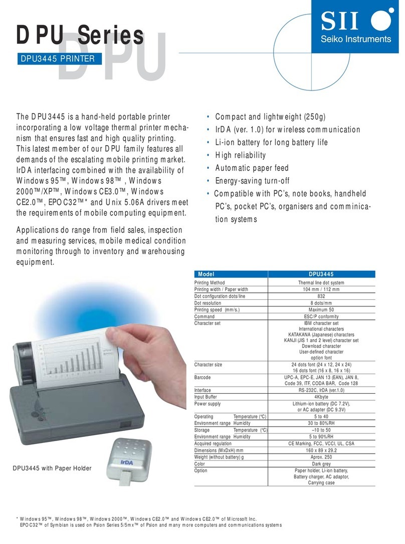 Seiko DPU-3445 User manual
