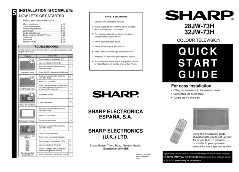 Sharp 28JW-73H User manual Sharp 28JW-73H User manual