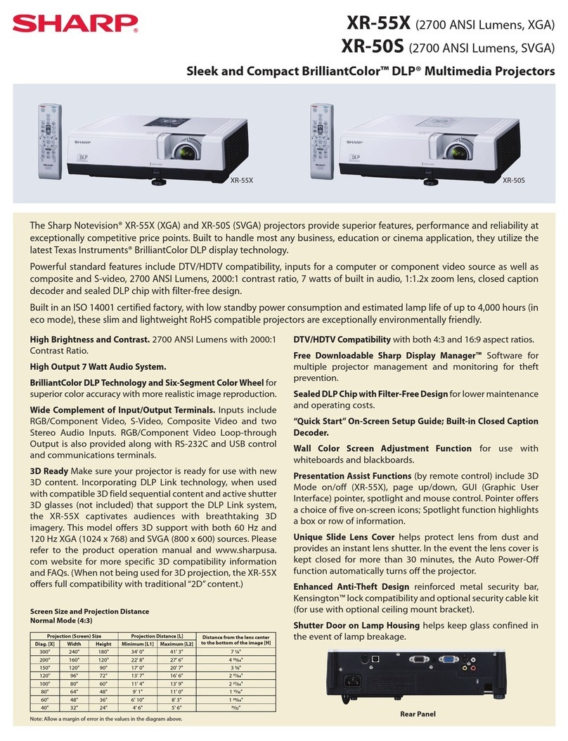 Sharp Notevision XR-50S User manual
