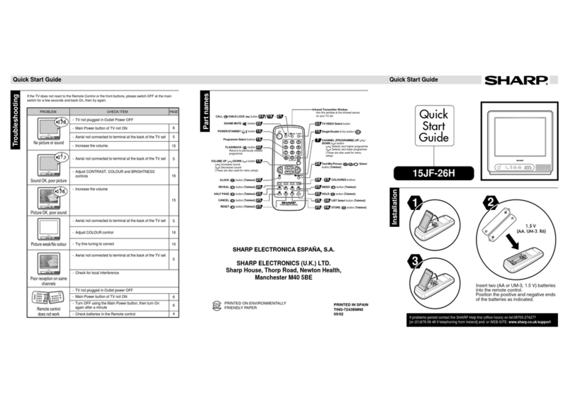 Sharp 15JF-26H quick start guide